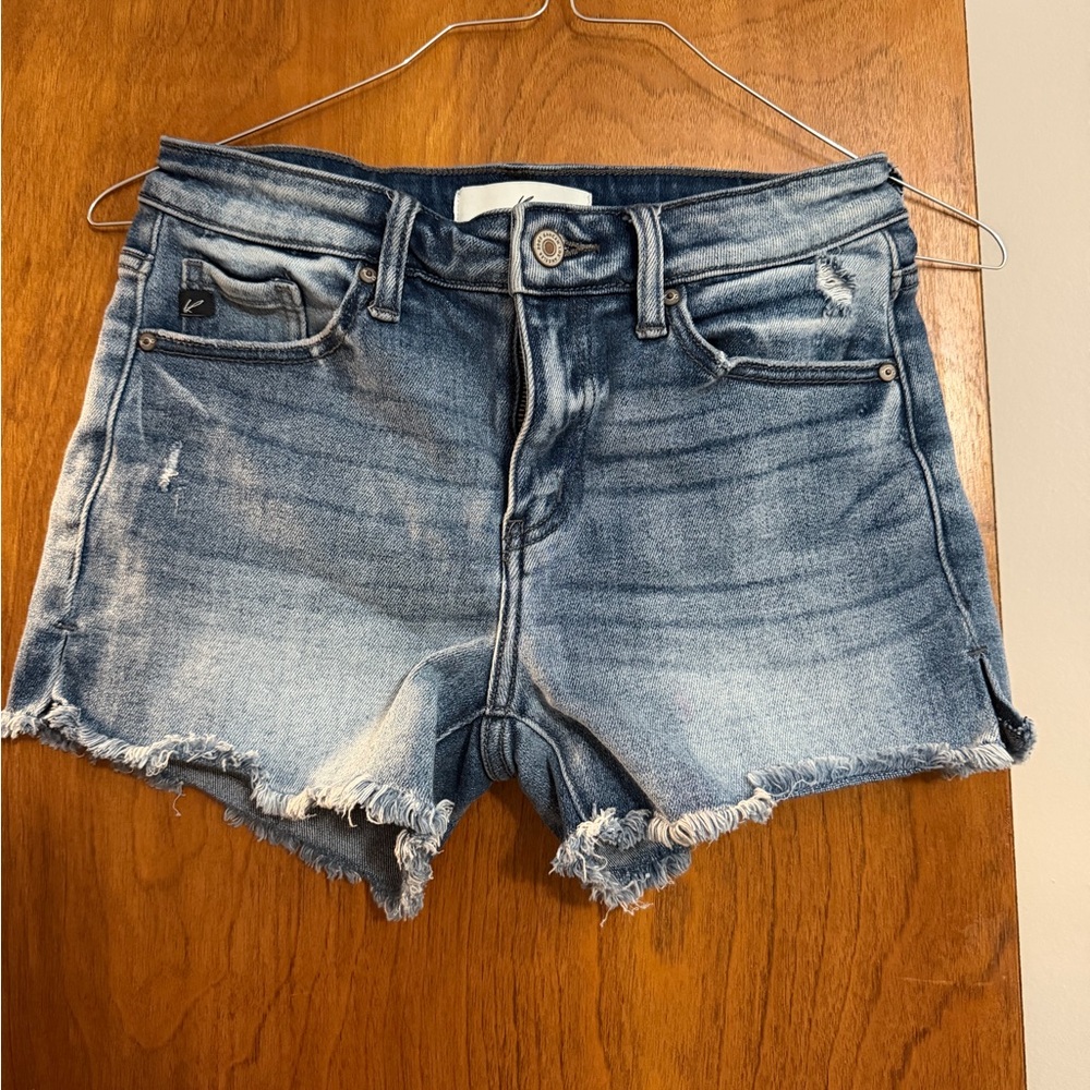 KanCan Blue Distressed Jean Shorts